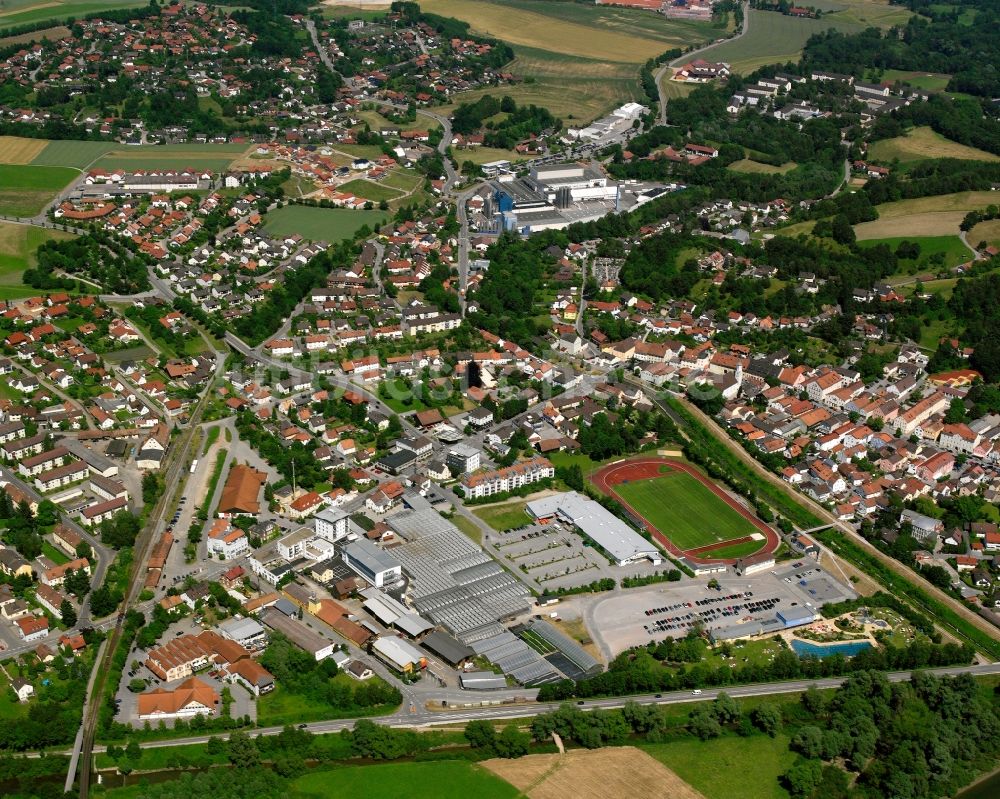 Luftaufnahme Sand - Stadtzentrum im Innenstadtbereich in Sand im Bundesland Bayern, Deutschland