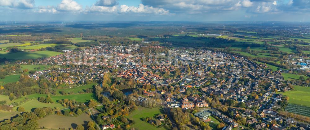 Luftaufnahme Schermbeck - Stadtzentrum im Innenstadtbereich in Schermbeck im Bundesland Nordrhein-Westfalen, Deutschland