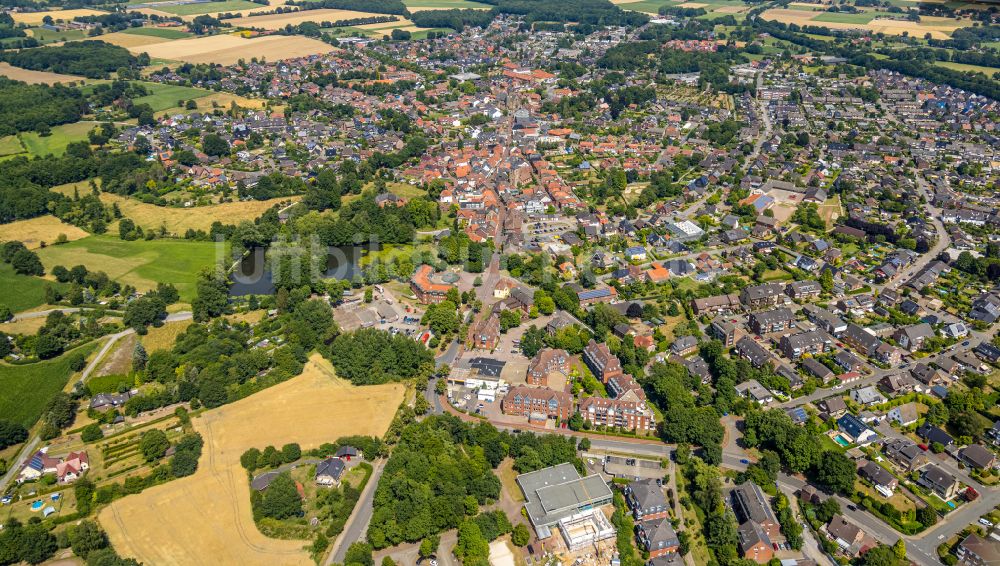 Schermbeck von oben - Stadtzentrum im Innenstadtbereich in Schermbeck im Bundesland Nordrhein-Westfalen, Deutschland