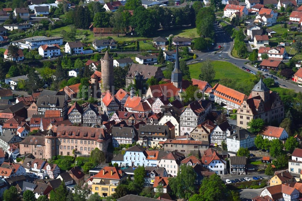 Luftbild Schlitz - Stadtzentrum im Innenstadtbereich in Schlitz im Bundesland Hessen, Deutschland