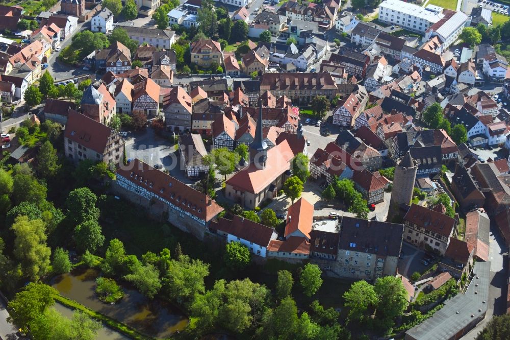 Schlitz Aus Der Vogelperspektive Stadtzentrum Im Innenstadtbereich In Schlitz Im Bundesland