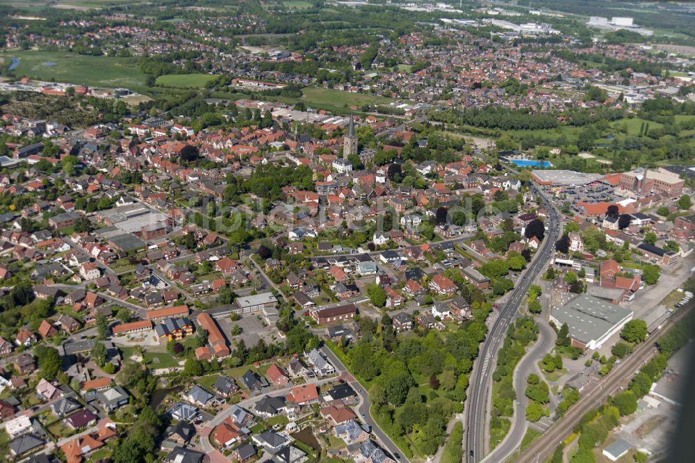 Schüttorf von oben - Stadtzentrum im Innenstadtbereich in Schüttorf im Bundesland Niedersachsen, Deutschland