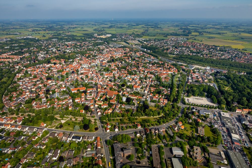 Soest von oben - Stadtzentrum im Innenstadtbereich in Soest im Bundesland Nordrhein-Westfalen, Deutschland