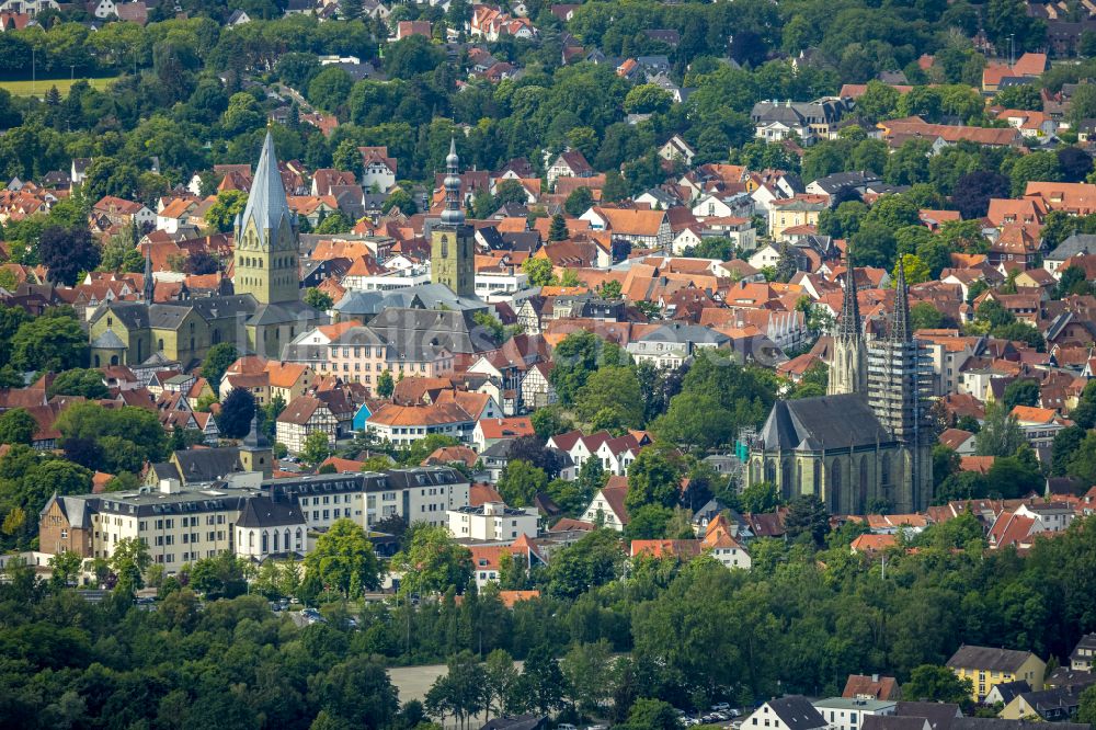 Soest von oben - Stadtzentrum im Innenstadtbereich in Soest im Bundesland Nordrhein-Westfalen, Deutschland