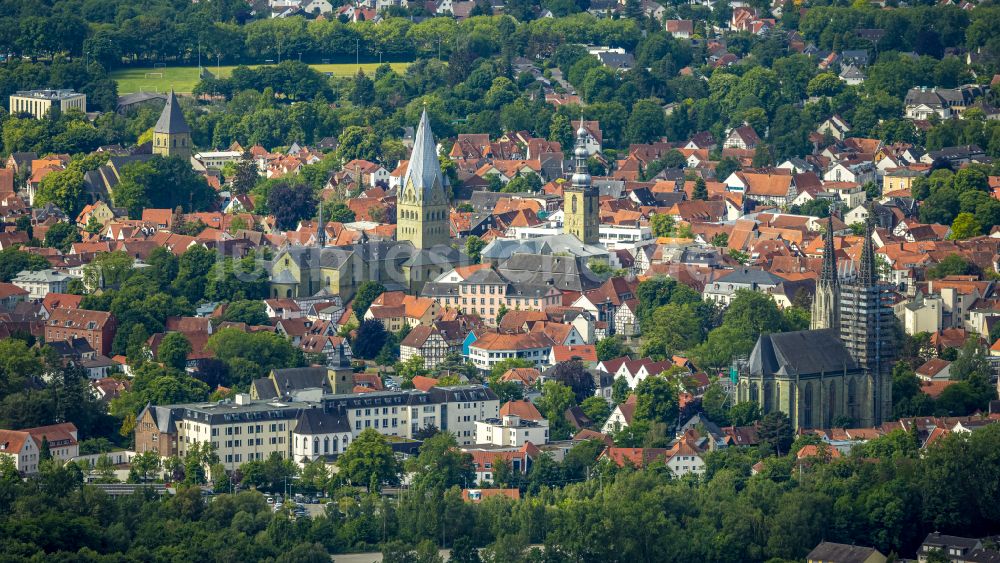 Luftaufnahme Soest - Stadtzentrum im Innenstadtbereich in Soest im Bundesland Nordrhein-Westfalen, Deutschland