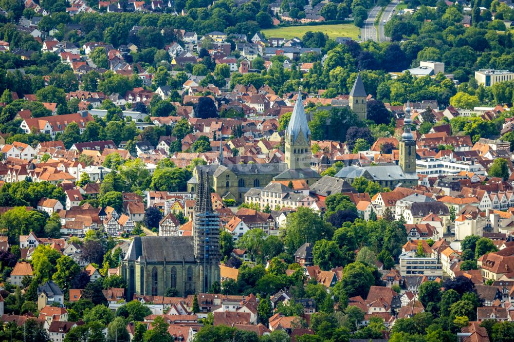 Soest aus der Vogelperspektive: Stadtzentrum im Innenstadtbereich in Soest im Bundesland Nordrhein-Westfalen, Deutschland