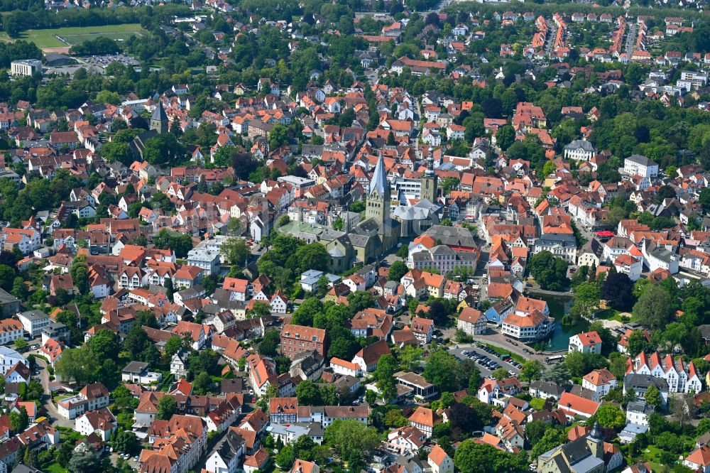 Soest von oben - Stadtzentrum im Innenstadtbereich in Soest im Bundesland Nordrhein-Westfalen, Deutschland