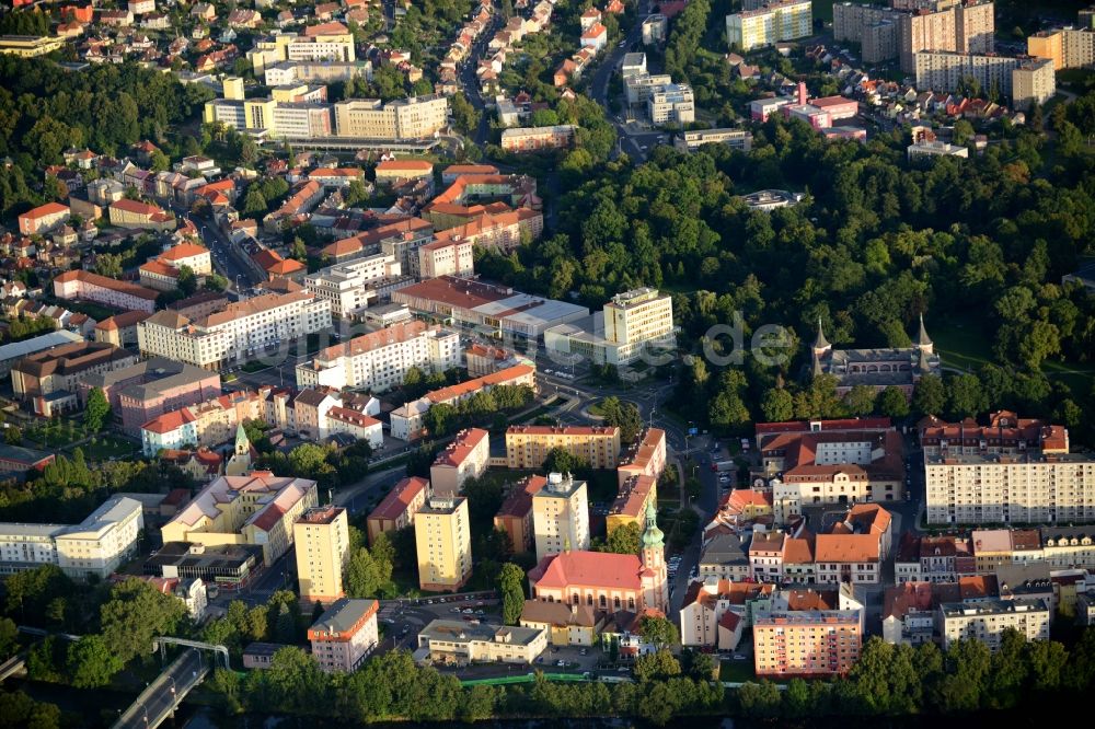 Luftbild Sokolov - Stadtzentrum im Innenstadtbereich in Sokolov in Tschechische Republik