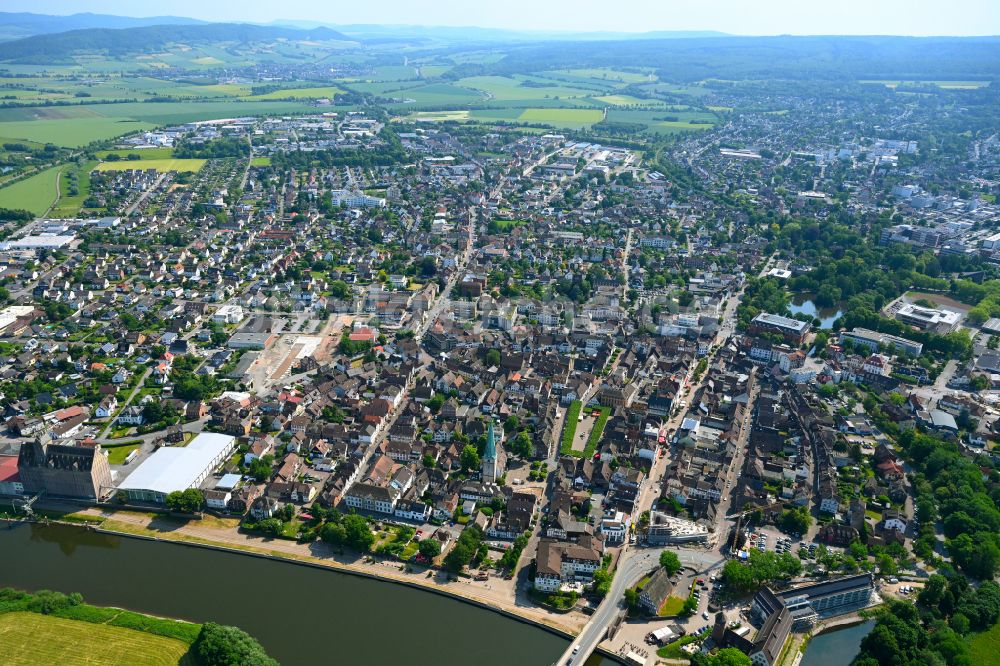 Luftaufnahme Stahle - Stadtzentrum im Innenstadtbereich in Stahle im Bundesland Nordrhein-Westfalen, Deutschland