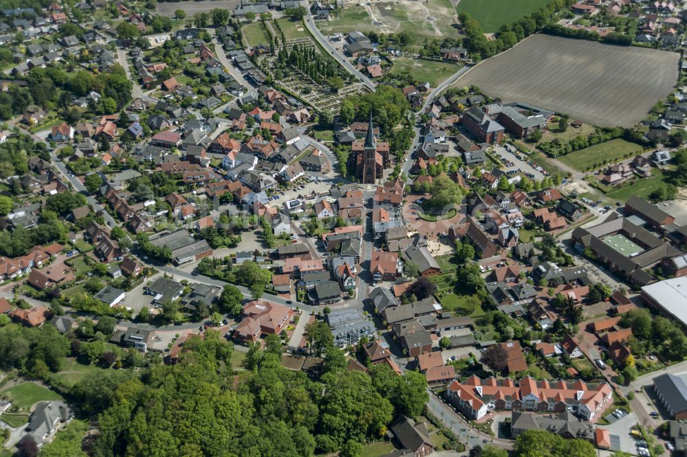 Luftbild Steinfeld (Oldenburg) - Stadtzentrum im Innenstadtbereich in Steinfeld (Oldenburg) im Bundesland Niedersachsen, Deutschland