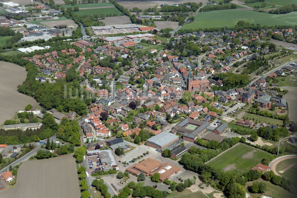 Luftbild Steinfeld (Oldenburg) - Stadtzentrum im Innenstadtbereich in Steinfeld (Oldenburg) im Bundesland Niedersachsen, Deutschland