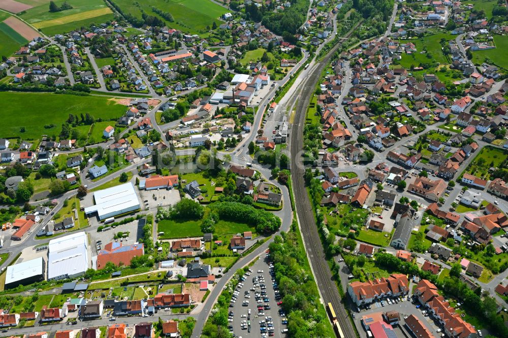 Luftaufnahme Sterbfritz - Stadtzentrum im Innenstadtbereich in Sterbfritz im Bundesland Hessen, Deutschland