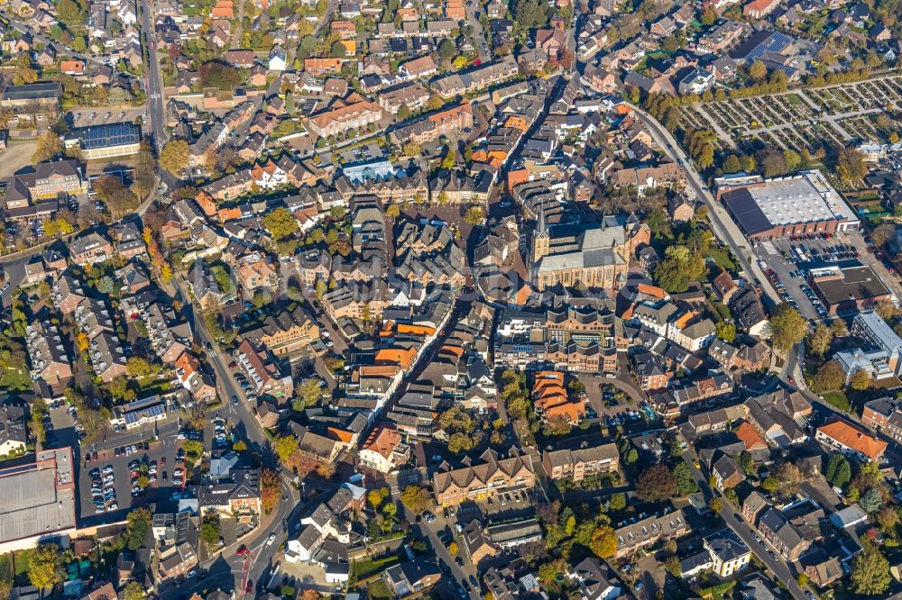 Luftbild Straelen - Stadtzentrum im Innenstadtbereich in Straelen im Bundesland Nordrhein-Westfalen, Deutschland