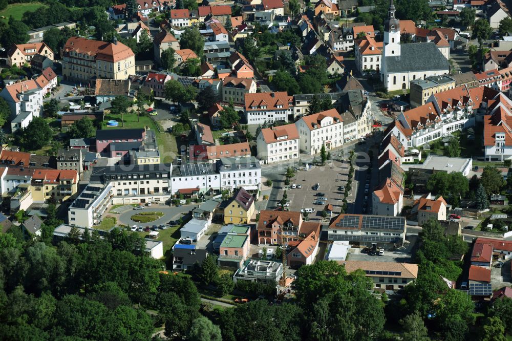 Taucha aus der Vogelperspektive: Stadtzentrum im Innenstadtbereich in Taucha im Bundesland Sachsen, Deutschland