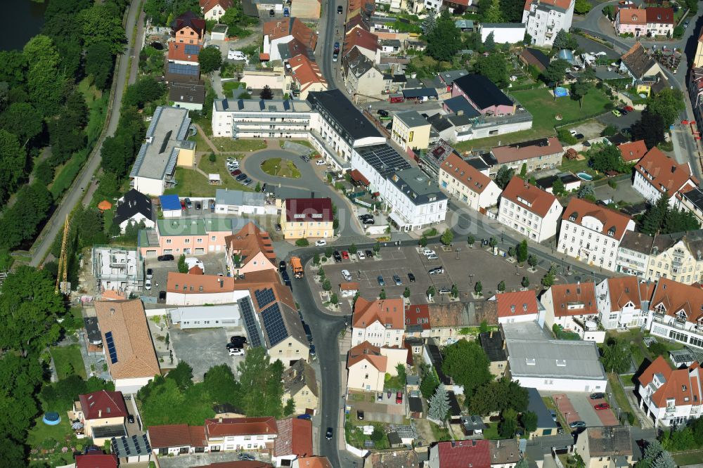 Taucha von oben - Stadtzentrum im Innenstadtbereich in Taucha im Bundesland Sachsen, Deutschland