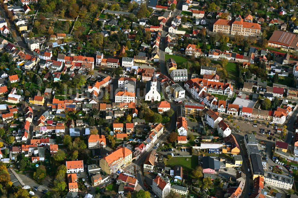 Luftbild Taucha - Stadtzentrum im Innenstadtbereich in Taucha im Bundesland Sachsen, Deutschland