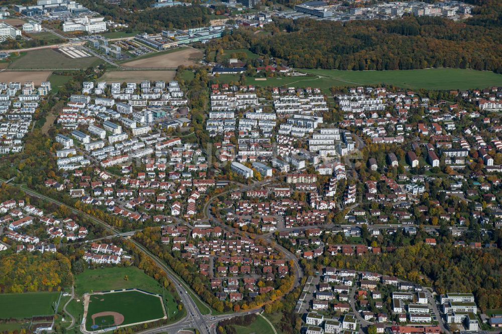 Thalfingen von oben - Stadtzentrum im Innenstadtbereich in Thalfingen im Bundesland Baden-Württemberg, Deutschland