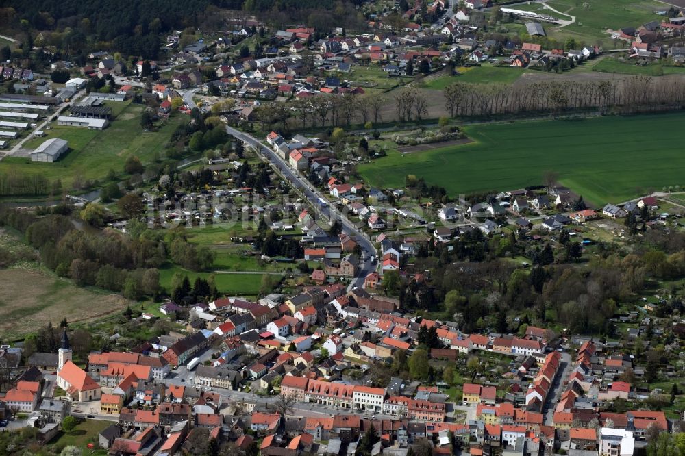 Luftaufnahme Trebbin - Stadtzentrum im Innenstadtbereich in Trebbin im Bundesland Brandenburg