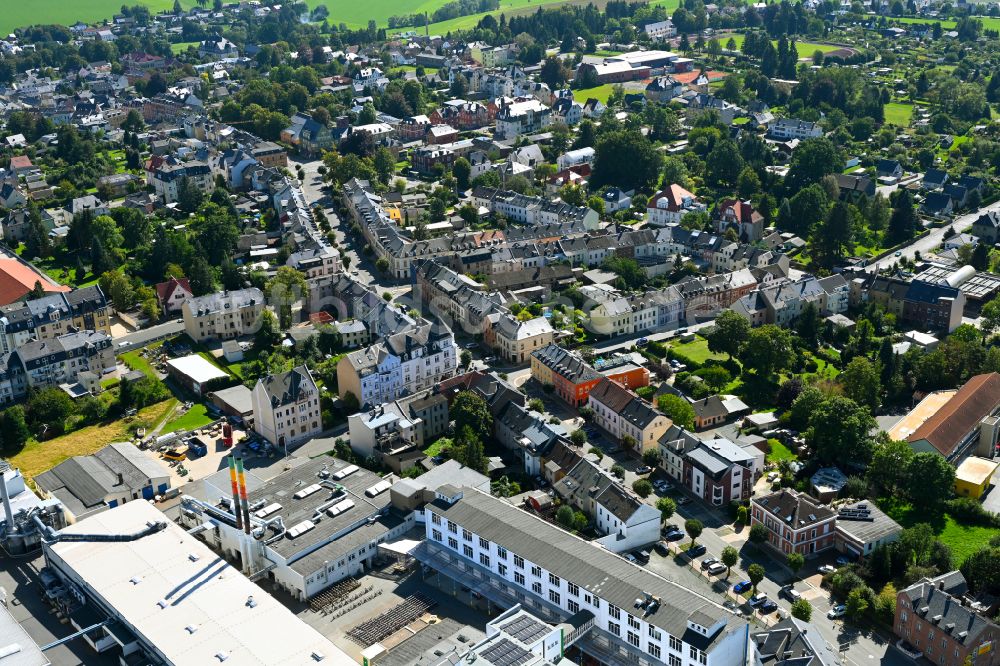 Luftaufnahme Treuen - Stadtzentrum im Innenstadtbereich in Treuen im Bundesland Sachsen, Deutschland