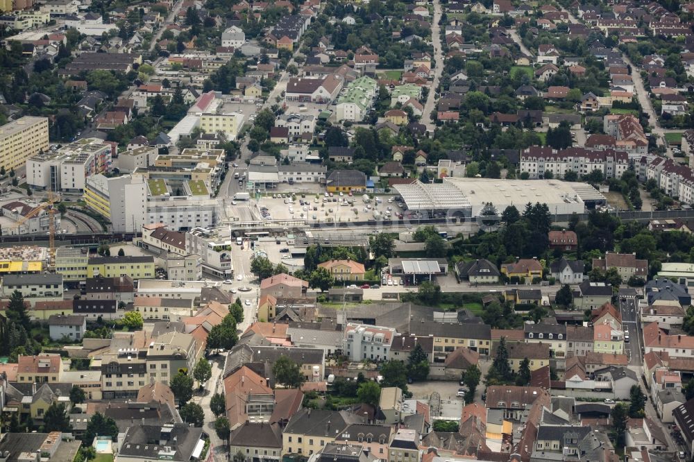 Luftbild Tulln an der Donau - Stadtzentrum im Innenstadtbereich in Tulln an der Donau in Niederösterreich, Österreich