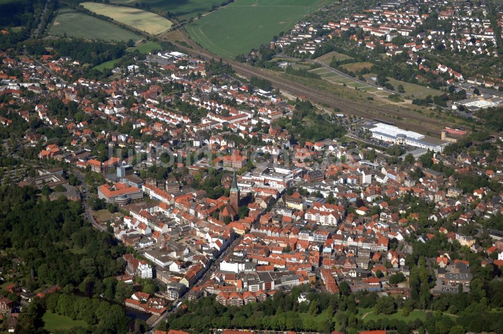 Luftbild Uelzen - Stadtzentrum im Innenstadtbereich in Uelzen im Bundesland Niedersachsen, Deutschland