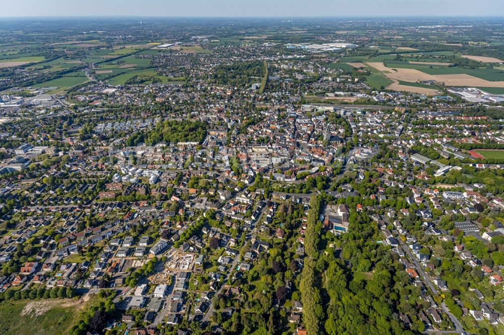 Luftaufnahme Unna - Stadtzentrum im Innenstadtbereich in Unna im Bundesland Nordrhein-Westfalen, Deutschland