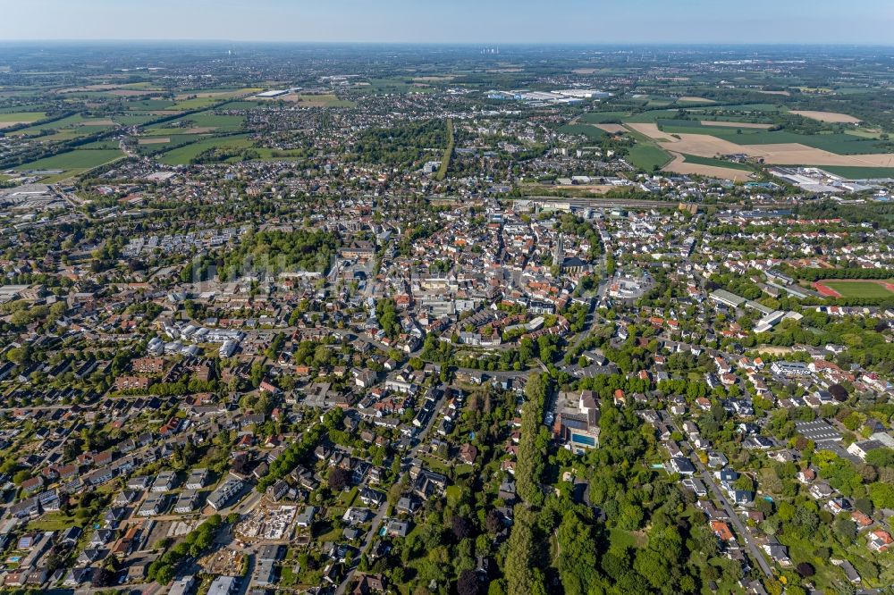 Unna von oben - Stadtzentrum im Innenstadtbereich in Unna im Bundesland Nordrhein-Westfalen, Deutschland