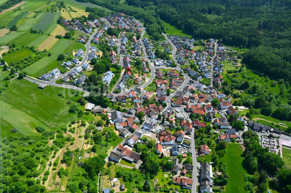 Luftbild Unterafferbach - Stadtzentrum im Innenstadtbereich in Unterafferbach im Bundesland Bayern, Deutschland