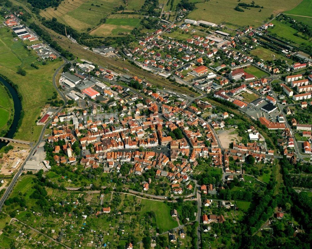 Vacha aus der Vogelperspektive: Stadtzentrum im Innenstadtbereich in Vacha im Bundesland Thüringen, Deutschland