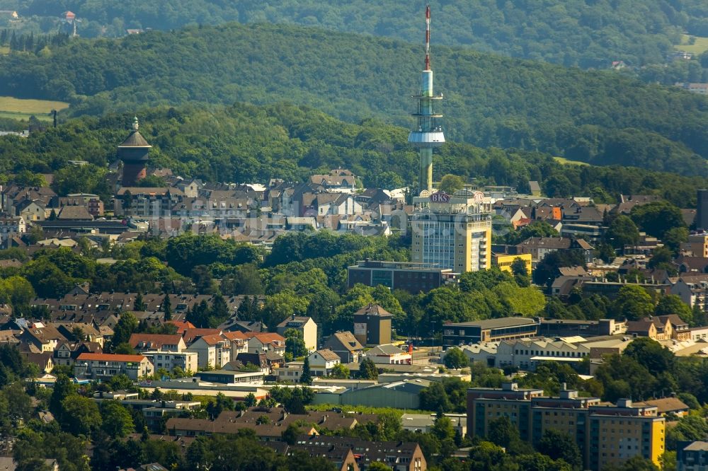 Velbert von oben - Stadtzentrum im Innenstadtbereich in Velbert im Bundesland Nordrhein-Westfalen