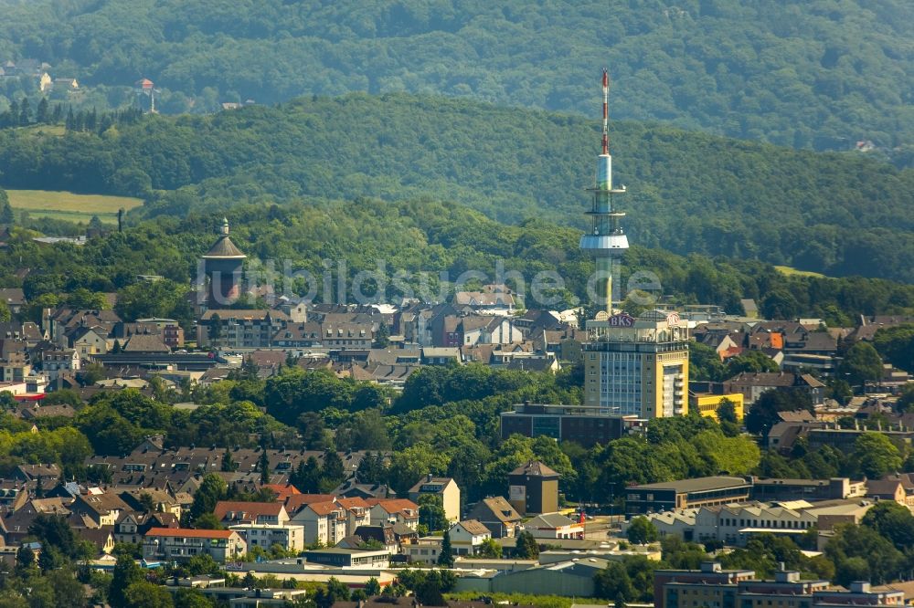 Velbert aus der Vogelperspektive: Stadtzentrum im Innenstadtbereich in Velbert im Bundesland Nordrhein-Westfalen