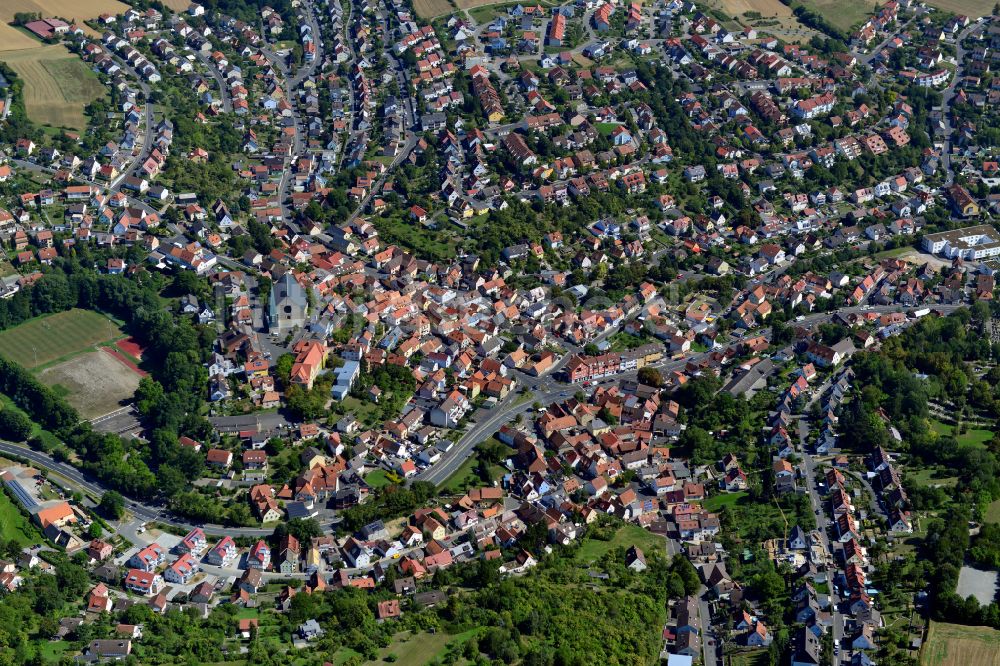 Luftaufnahme Versbach - Stadtzentrum im Innenstadtbereich in Versbach im Bundesland Bayern, Deutschland