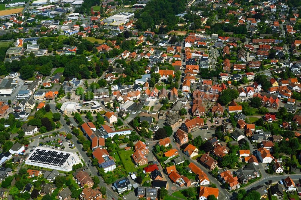 Versmold aus der Vogelperspektive: Stadtzentrum im Innenstadtbereich in Versmold im Bundesland Nordrhein-Westfalen, Deutschland