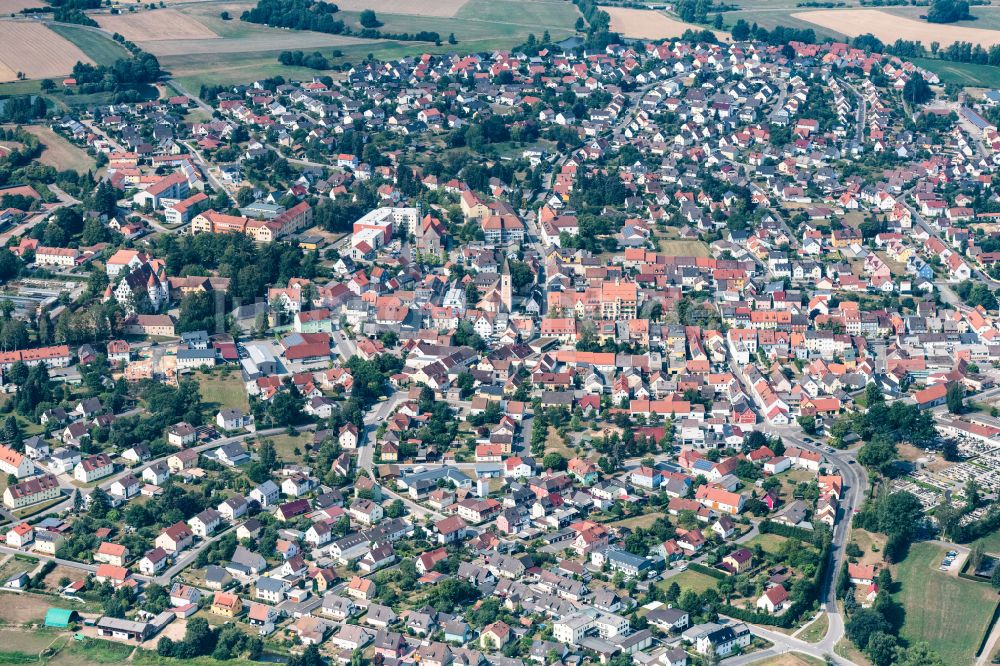 Luftbild Vohenstrauß - Stadtzentrum im Innenstadtbereich in Vohenstrauß im Bundesland Bayern, Deutschland