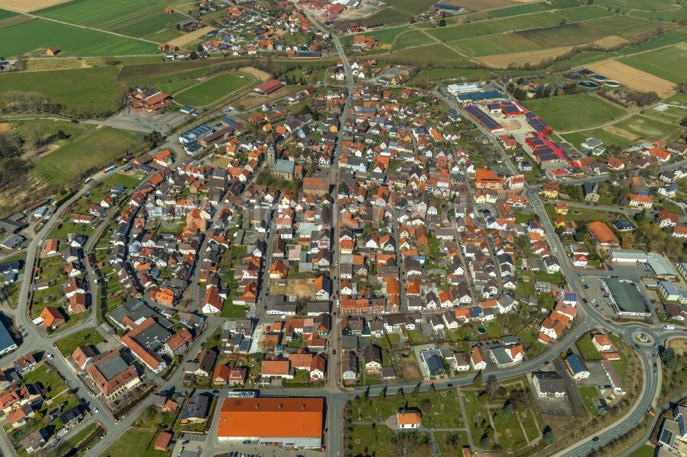 Luftbild Volkmarsen - Stadtzentrum im Innenstadtbereich in Volkmarsen im Bundesland Hessen, Deutschland