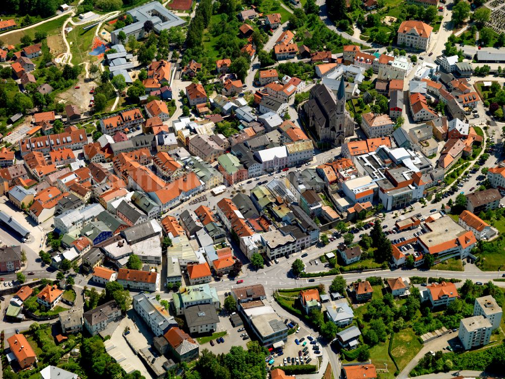 Luftbild Waldkirchen - Stadtzentrum im Innenstadtbereich in Waldkirchen im Bundesland Bayern, Deutschland