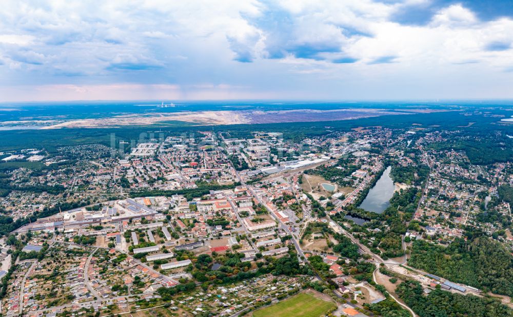 Weißwasser/Oberlausitz aus der Vogelperspektive: Stadtzentrum im Innenstadtbereich in Weißwasser/Oberlausitz im Bundesland Sachsen, Deutschland