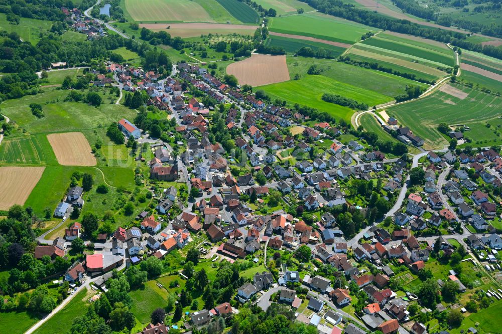 Luftaufnahme Wenighösbach - Stadtzentrum im Innenstadtbereich in Wenighösbach im Bundesland Bayern, Deutschland