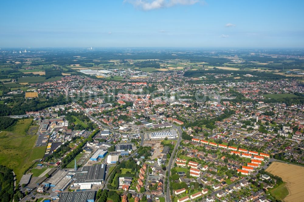 Werne von oben - Stadtzentrum im Innenstadtbereich in Werne im Bundesland Nordrhein-Westfalen