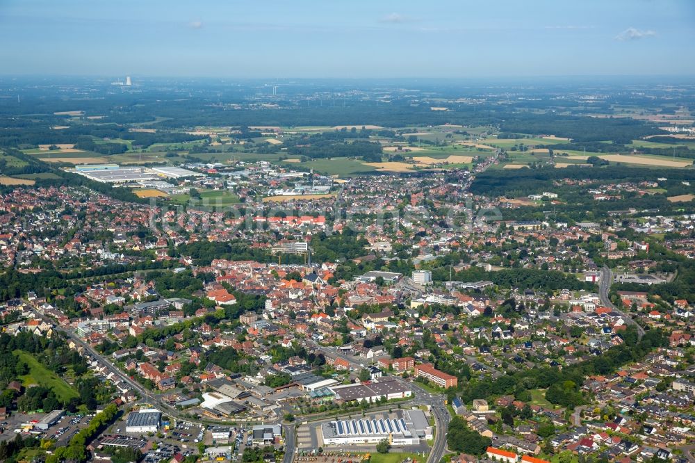 Werne aus der Vogelperspektive: Stadtzentrum im Innenstadtbereich in Werne im Bundesland Nordrhein-Westfalen