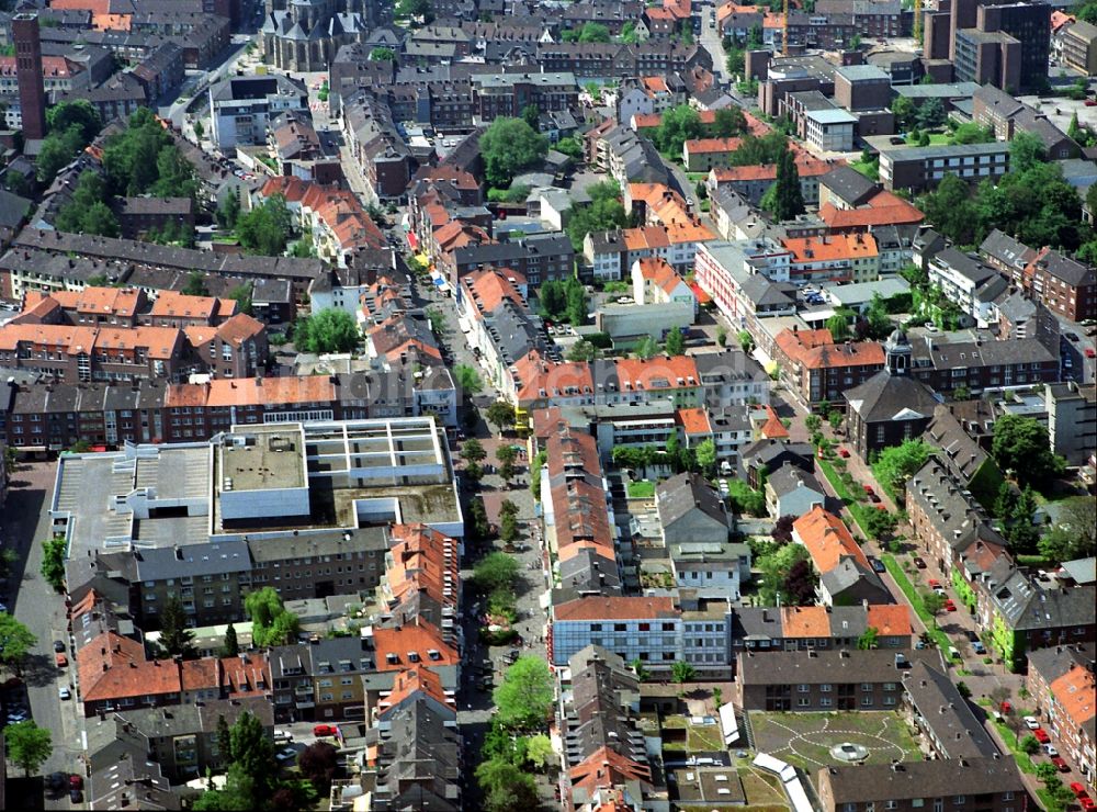 Wesel von oben - Stadtzentrum im Innenstadtbereich in Wesel im Bundesland Nordrhein-Westfalen