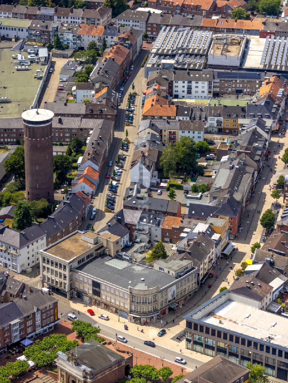 Luftaufnahme Wesel - Stadtzentrum im Innenstadtbereich in Wesel im Bundesland Nordrhein-Westfalen, Deutschland