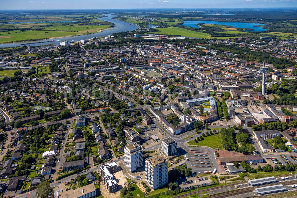 Luftaufnahme Wesel - Stadtzentrum im Innenstadtbereich in Wesel im Bundesland Nordrhein-Westfalen, Deutschland