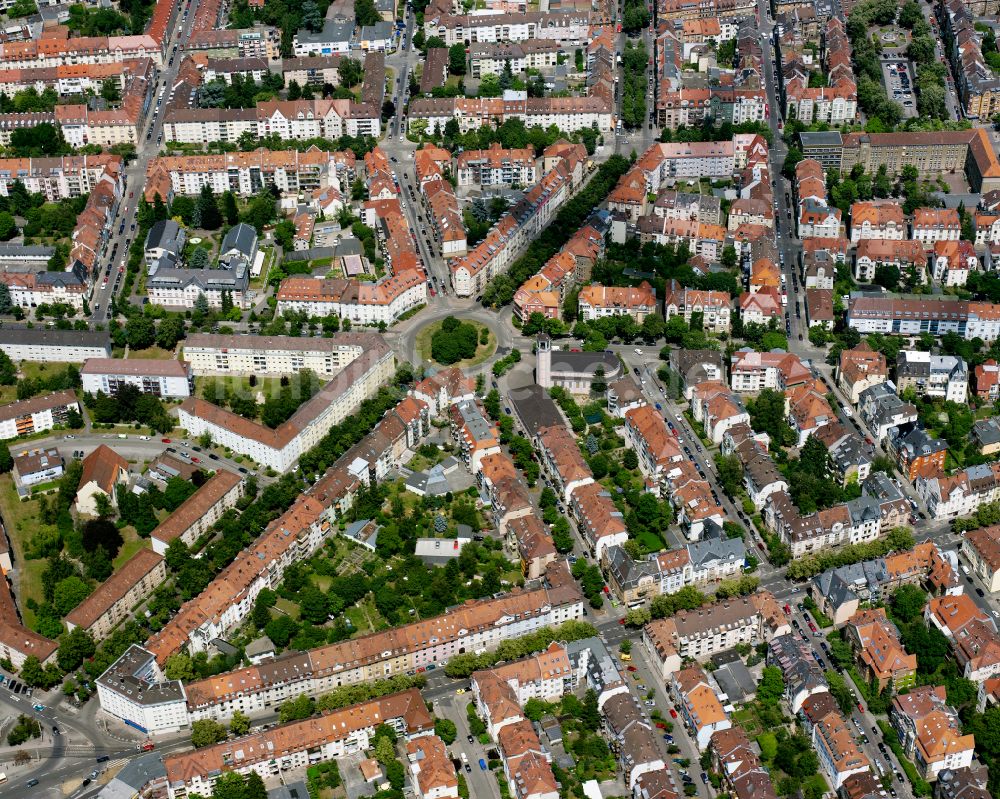 Luftbild Weststadt - Stadtzentrum im Innenstadtbereich in Weststadt im Bundesland Baden-Württemberg, Deutschland