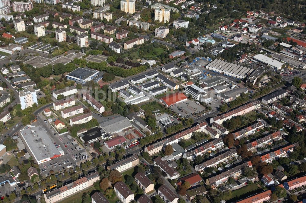 Wiesbaden von oben - Stadtzentrum im Innenstadtbereich in Wiesbaden im Bundesland Hessen, Deutschland