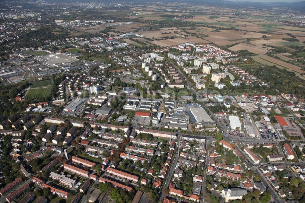 Luftbild Wiesbaden - Stadtzentrum im Innenstadtbereich in Wiesbaden im Bundesland Hessen, Deutschland