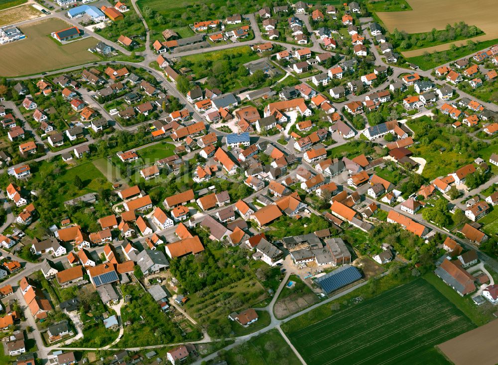 Wippingen von oben - Stadtzentrum im Innenstadtbereich in Wippingen im Bundesland Baden-Württemberg, Deutschland