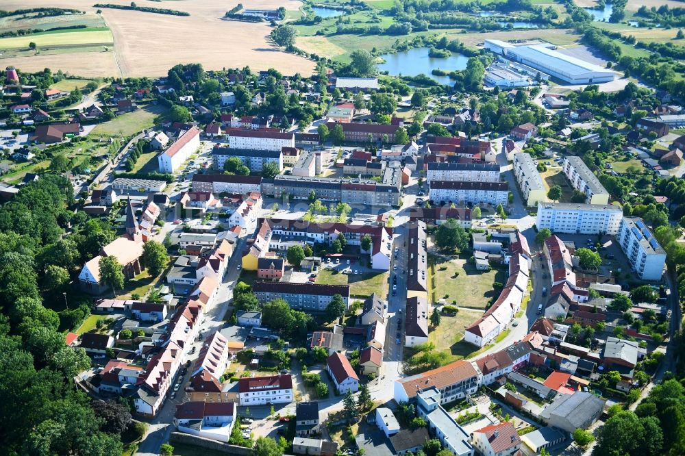 Luftbild Woldegk - Stadtzentrum im Innenstadtbereich in Woldegk im Bundesland Mecklenburg-Vorpommern, Deutschland