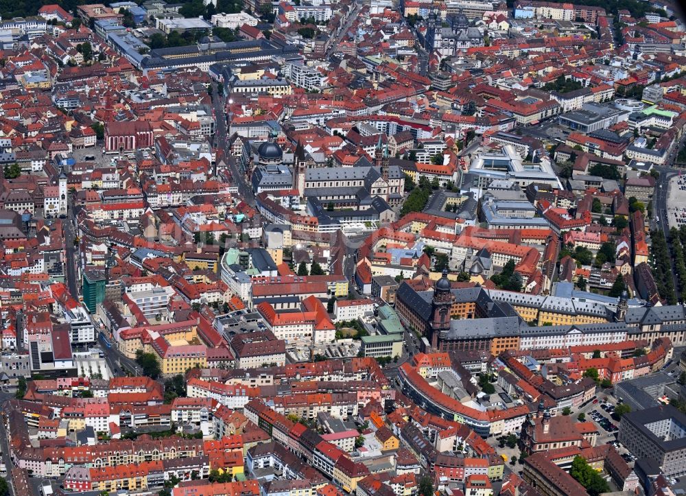 Würzburg aus der Vogelperspektive: Stadtzentrum im Innenstadtbereich in Würzburg im Bundesland Bayern, Deutschland