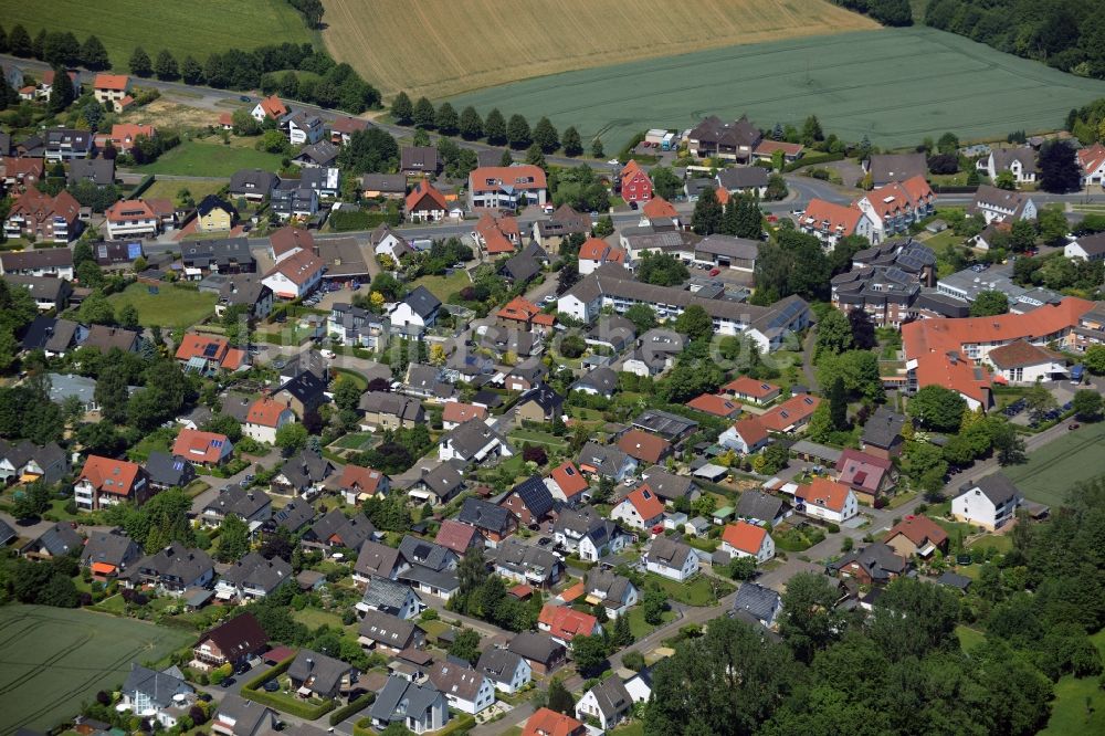 Wüsten von oben - Stadtzentrum im Innenstadtbereich in Wüsten im Bundesland Nordrhein-Westfalen